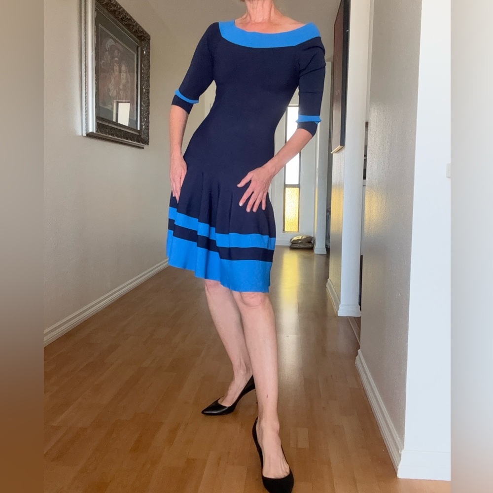 Jonathan Simkhai Navy Knit Knee length dress S $750